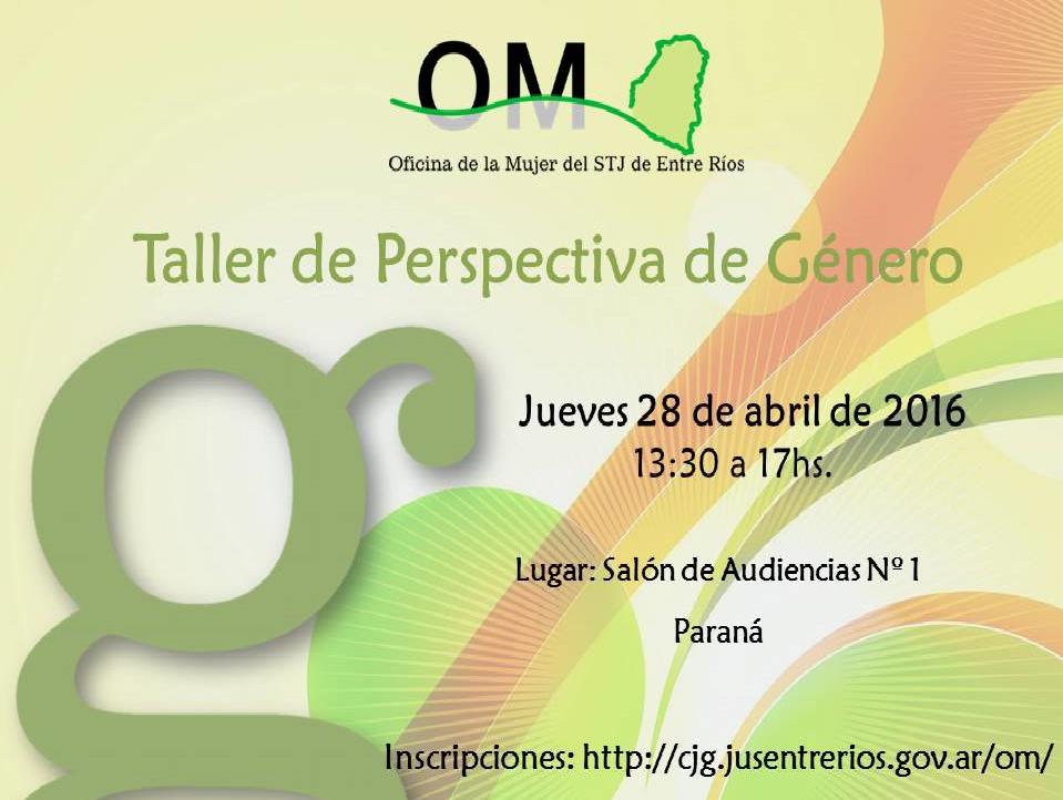 Nuevo taller sobre perspectiva de género Nuevo taller sobre perspectiva de género