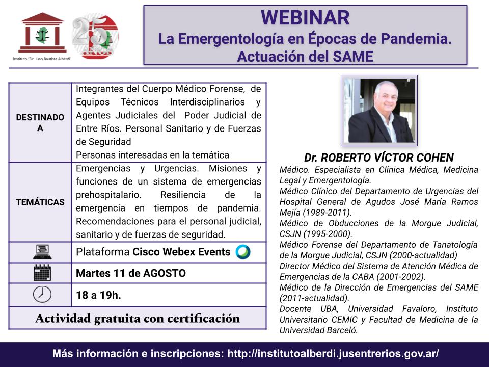 Capacitación: “La Emergentología en época de pandemia” Capacitación: “La Emergentología en época de pandemia”