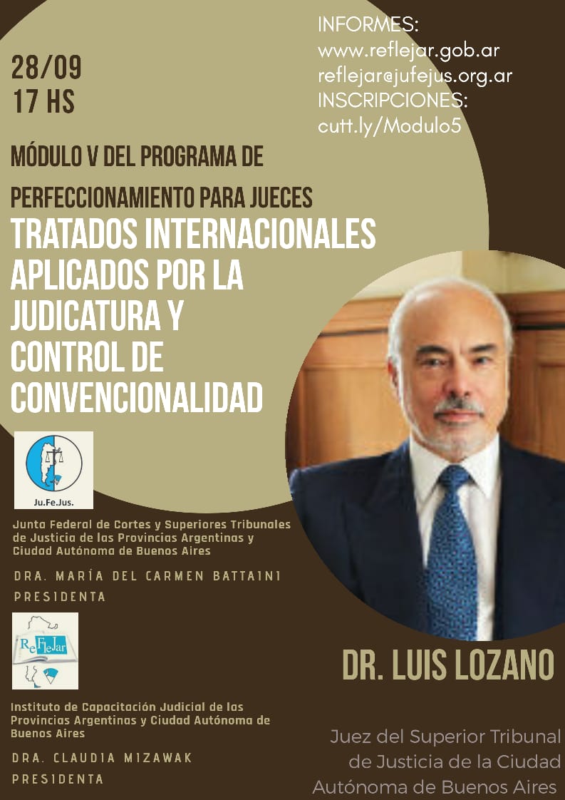 Nuevo módulo del “Programa de perfeccionamiento para jueces” organizado por REFLEJAR Nuevo módulo del “Programa de perfeccionamiento para jueces” organizado por REFLEJAR
